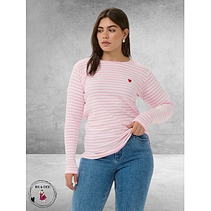 Kaffe Curve Shirt Poppy Red Heart